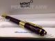 Perfect Replica Montblanc Writers Edition Daniel Defoe Rollerball Pens Gold and Red (1)_th.jpg
